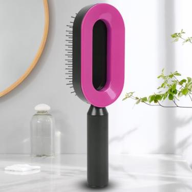 Imagem de Escova de cabelo para homens e mulheres - Escova de cabelo desembaraçadora - Escova de cabelo para todos os tipos de cabelo - Base acolchoada