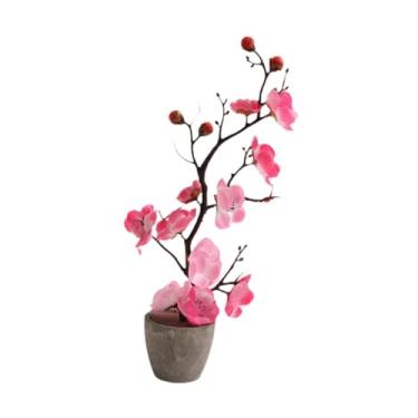 Imagem de Generic Flor de Ameixeira Artificial, Flores Artificiais, Presentes Colecionáveis, Artesanato, Plantas Artificiais em Vaso, Arranjo Floral de Seda para Casa, Rosa