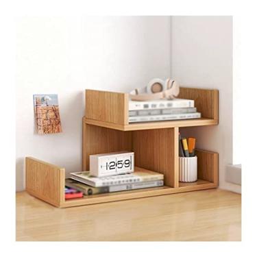 Imagem de Armário de arquivo 2 camadas prateleira de mesa multiuso estante de madeira prateleira de armazenamento prateleira de armazenamento material de escritório organizador de mesa organizador de mesa rack