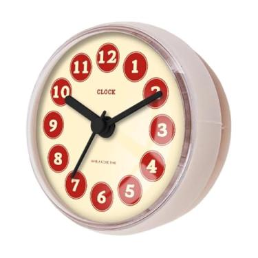 Imagem de Ｂｅｓｇａ Relógio de parede para chuveiro, à prova d'água, compacto e antiembaçante, com ventosa, ideal para quarto, porta de geladeira e banheiro, Style C