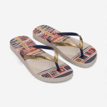 Imagem de Chinelo De Dedo Navy Ipanema Bege, Bege, Azul, Vermelho, 36