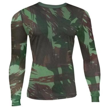 Imagem de Segunda pele one adulto Plus Size UV50+ - Garage 311, Verde camuflado 