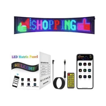 Imagem de Placa De Sinalização LED Programável Em Tamanho Plus, Display Colorido