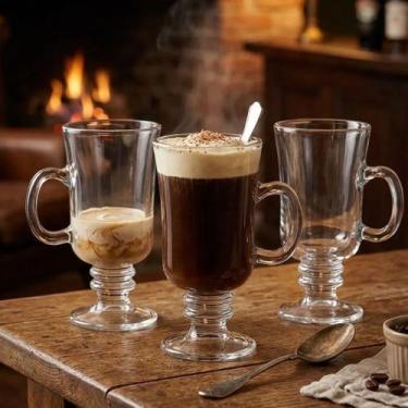 Imagem de Conjunto de 3 Xicaras P/ Cafe Em Vidro 300 Ml Unico/unico - Niazitex, 