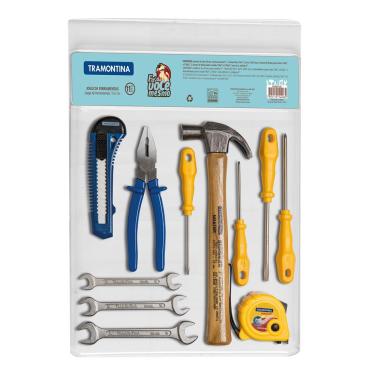 Imagem de Kit de Ferramentas Tramontina 11 Peças com Martelo e Alicate