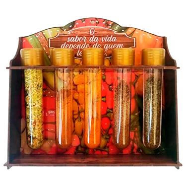 Imagem de Porta Temperos de Parede Decor com 5 Tubetes - Sabor da Vida