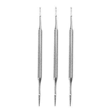 Imagem de DOITOOL 3 Pecas Ferramenta de limpeza de unhas Ferramenta de manicure profissional lixa de unhas pedicure cureta de dupla kit de unhas kits de unhas ferramenta de unhas de aço inoxidável