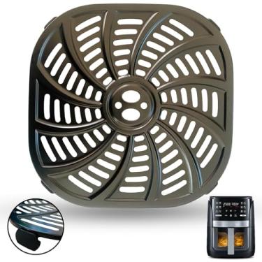 Imagem de Chengziyue Bandeja de fritadeira a ar de 6 litros para fritadeiras Gourmia GAF616, revestimento antiaderente de camada dupla atualizada, frigideira, grelha, prateleira de grelha para fritadeira de 6