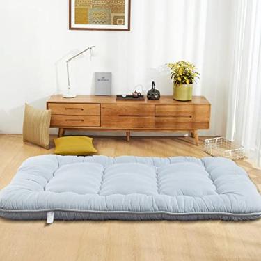 Imagem de MIRUO Futon Colchão de chão para dormir Almofadas de colchão Tapete de dormir Colchão de enrolar Colchão de chão para Adultos Colchão Japonês Carro Camping Colchão Tamanho Completo