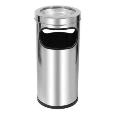 Imagem de Lixeira Cinzeiro Aro Em Inox 22L - JSN