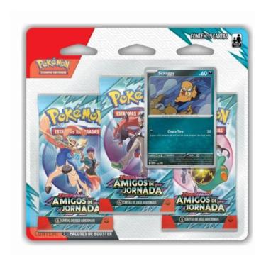 Imagem de Blister Triplo Pokémon Escarlate e Violeta Amigos de Jornada Scraggy T