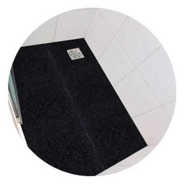 Imagem de Piso vinil antiderrapante para box Granilite Preto - 1,20 x 0,80 metro