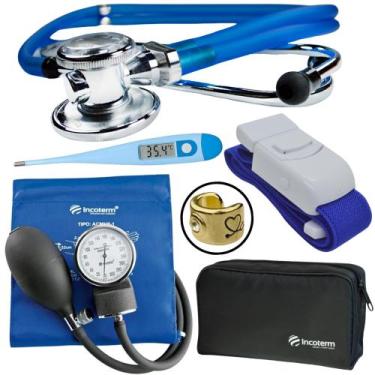 Imagem de Kit Aparelho Pressao Esfigmomanometro Estetoscopio Rappaport - Love Sa