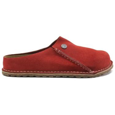 Imagem de Birkenstock Tamancos Boston Suede Embossed Clogs Sienna Red