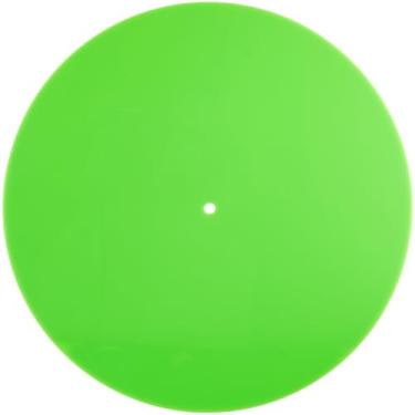 Imagem de CRASPIRE Tapete de prato toca-discos de acrílico para toca-discos de 29 cm verde antiderrapante antiestático redondo protetor de vinil LP discos pads para limpador de ressonância úmida suprimentos de