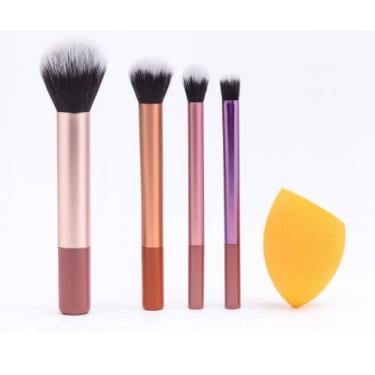 Imagem de Kit Pincéis Maquiagem Profissional + Esponja Blush Sombra Premium