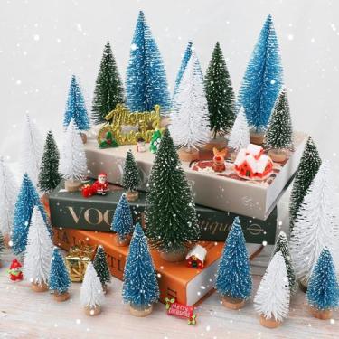 Imagem de Decoração de árvore de Natal Ayieyill Mini 30 unidades com base de mad