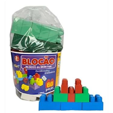 Imagem de Blocão De Montar 60 Peças Grandes Criativo Infantil Didático