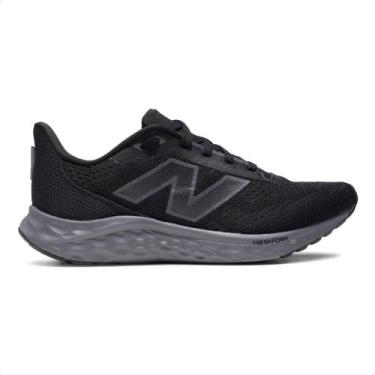 Imagem de Tênis New Balance Fresh Foam Arishi V4 Masculino, 42, Preto, Cinza