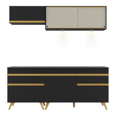 Imagem de Cozinha Compacta 4 Peças Com Leds Veneza Up Multimóveis - MULTIMOVEIS