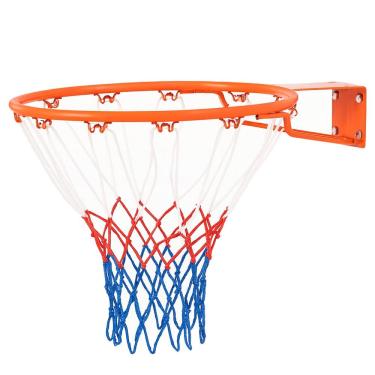 Imagem de Aro de Basquete 45cm Tamanho Oficial com Rede Poliéster Kit Fixação Chumbadores Bel