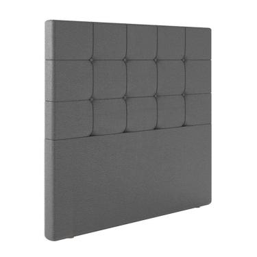 Imagem de Cabeceira Estofada Casal 140 Cm Safira Corino Cor: Preto