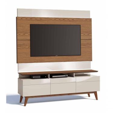 Imagem de Rack Com Painel Classic +3g Freijó Com Off White - Imcal Móveis