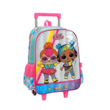 Imagem de Mochila Escolar de Rodas Infantil Boneca LOL Surprise, Verde