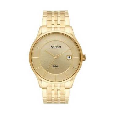 Imagem de Relogio Orient Masculino dourado slim social minimalista executivo MGS