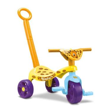 Imagem de Velocípede Infantil Triciclo Girafinha Com Haste - Samba Toys