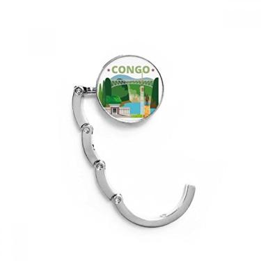 Imagem de Gancho de mesa com fecho decorativo da estátua da cidade do Congo, gancho dobrável