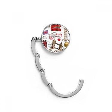 Imagem de Gancho de mesa com fecho decorativo e fecho dobrável para carro de ônibus do Reino Unido