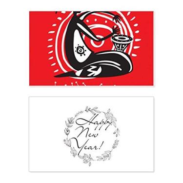 Imagem de Pandeiro Mexicana Dance Celebre o Ano Novo do México Cartão de felicitações Mensagem de Abençoe Presente