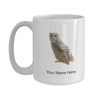 Imagem de Caneca de coruja personalizada, copo de café de coruja, ideia de presente de coruja, copo de coruja personalizada, caneca de coruja personalizada - caneca de café de 425 g