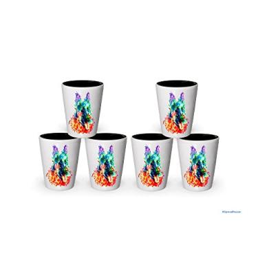 Imagem de Copos de shot de pastor alemão multicolorido - Copos de shot para cães (6)