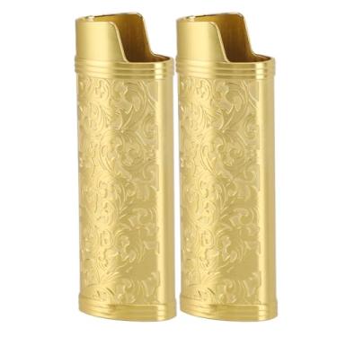 Imagem de Estojo de Isqueiro Estampado Floral Vintage, Capa de Manga Elegante Clássica, Construção Durável Em Liga de Zinco, Escolha de Protege a Manga de Concha Mais Leve