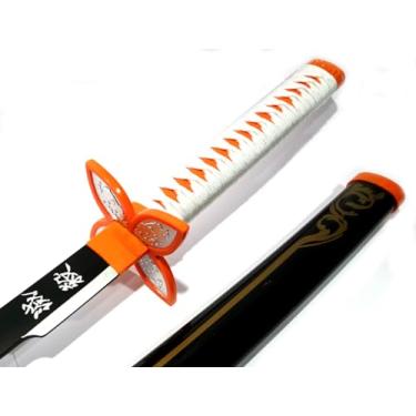 Imagem de Espada Katana De Bambu Cosplay Kimetsu no Yaiba Shinobu Kocho Preta 21506