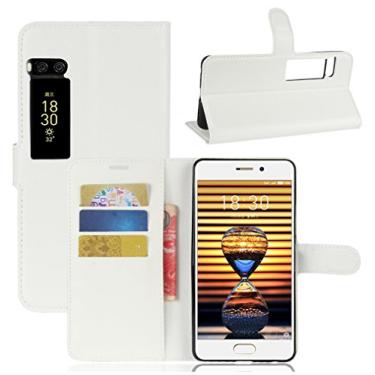 Imagem de Capa carteira MEIZU Pro 7, capa carteira flip de couro PU premium com compartimento para cartão, suporte e fecho magnético [capa interior à prova de choque de TPU] Compatível com MEIZU Pro 7