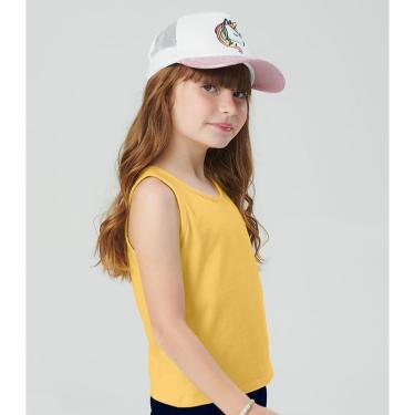 Imagem de Regata Básica Infantil Feminina Rovitex Kids Amarelo-Feminino