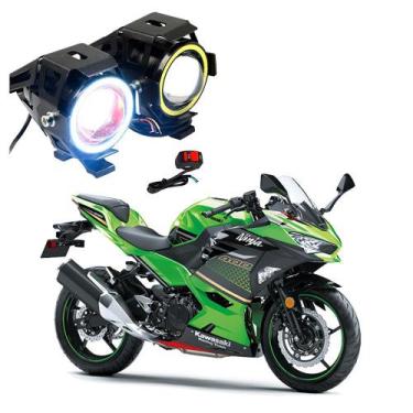 Imagem de Par Farol de Milha Angel Eye U7 para Moto Kawasaki NINJA 400CC 45CV 20