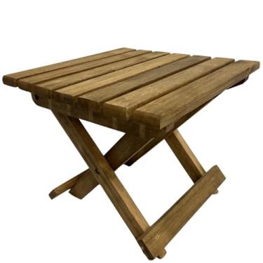 Imagem de Banco Compacto de Madeira Dobrável Para Viagem - Ibira Sem Pintura