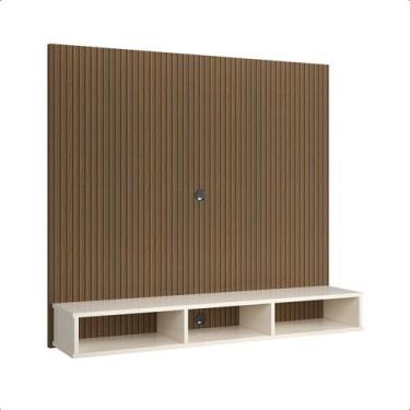 Imagem de Painel Tv até 50 Polegadas com Prateleira Suspensa e Nicho - PRADO MOV