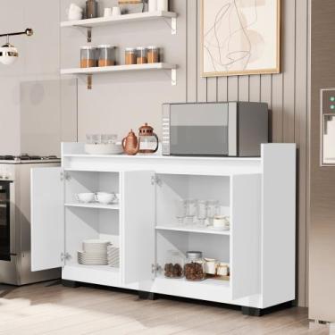 Imagem de Buffet Sala de Jantar Com 4 Portas Retrô Aparador Cantinho do Café Ryz