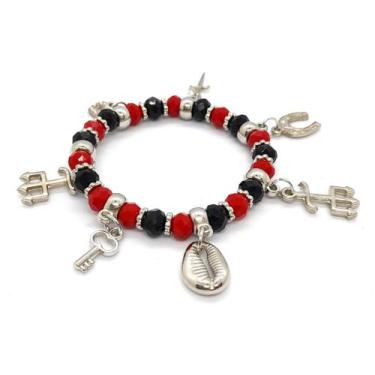 Imagem de Pulseira Exu Tranca Rua Orixás Umbanda Candomblé Ajustável - Mandala