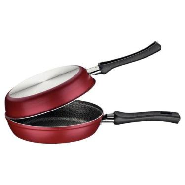 Imagem de Omeleteira Tramontina Loreto 20123 Antiaderente 20cm, Vermelho, 20cm