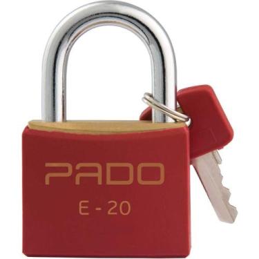 Imagem de Cadeado Colorido Vermelho SM LT - 20MM com 2 Chaves - Make