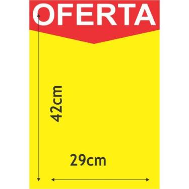 Imagem de Cartaz para Marcação de Oferta Amarelo A3 250G 29X42CM - Pacote com 10