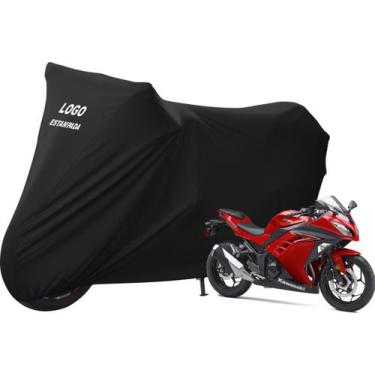Imagem de Capa De Cobrir Moto Kawasaki Ninja 300 Não Risca Pintura - Mz, Preta