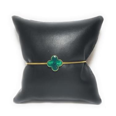 Imagem de Pulseira folheada Ouro 18k - Bracelete Virgínia Verde