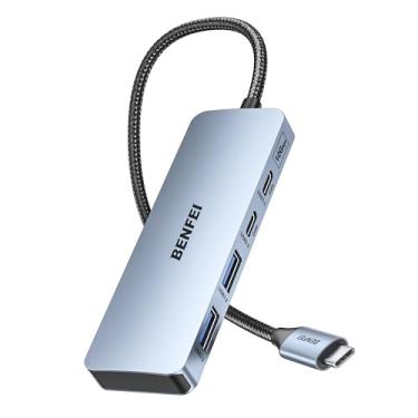 Imagem de BENFEI Hub USB C de 10 Gbps, adaptador USB 3.2 de 4 portas com 2 portas USB-C e 2 portas USB-A 3.2 compatíveis com MacBook Pro/Air M2 M1, iPad, Dell, HP, Samsung (não suporta monitor)